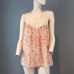 NWT Joie Crochet Silk Boho Top / Tank / Blouse